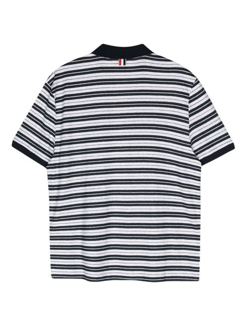 Linen blend polo shirt THOM BROWNE | MJP191AJ0120415